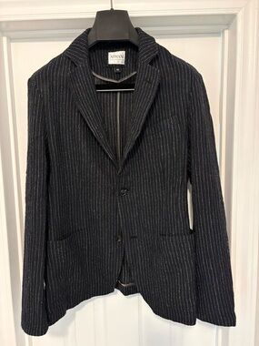 Armani Collezioni Black Pinstripe Blazer